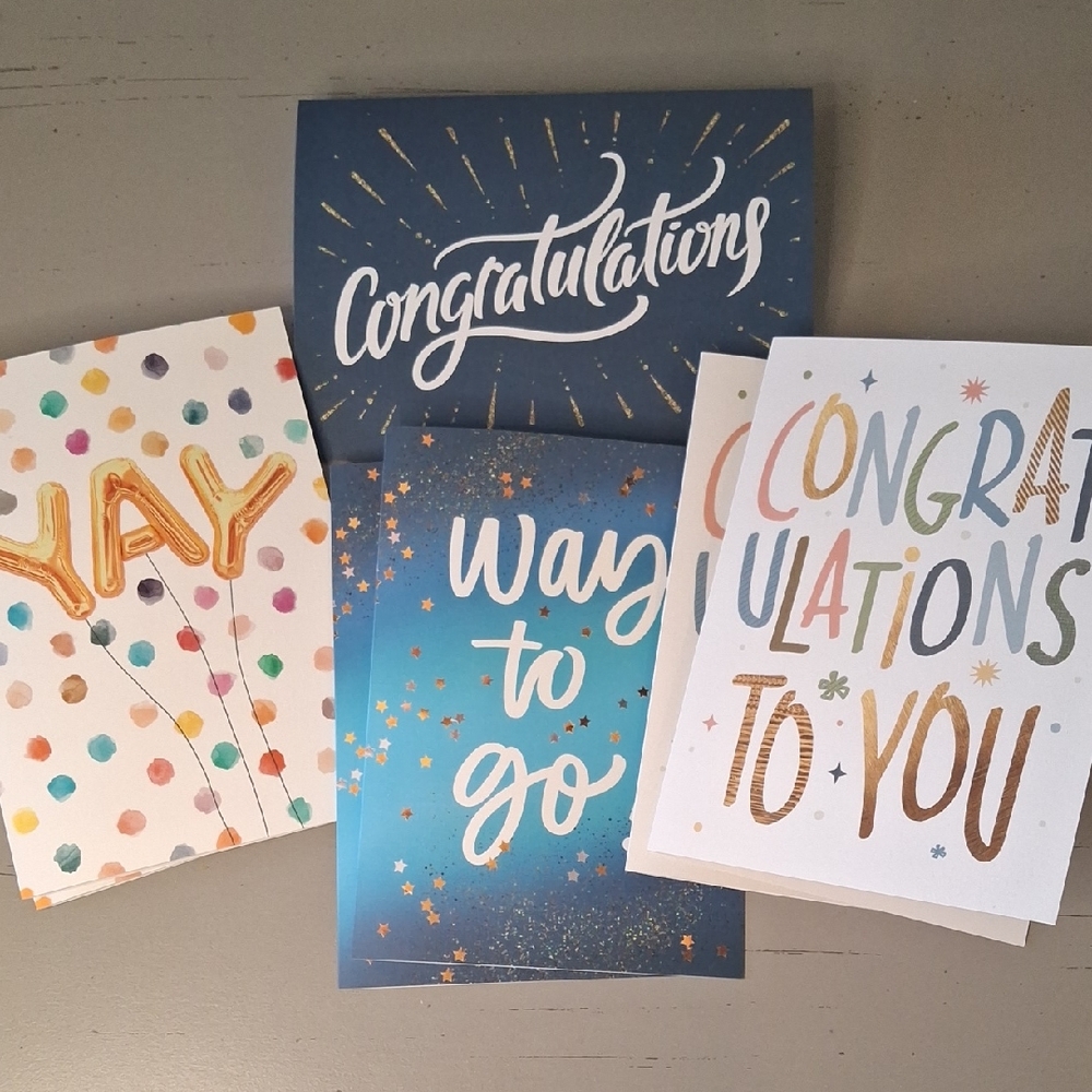 Colorful Congratulations Card Set